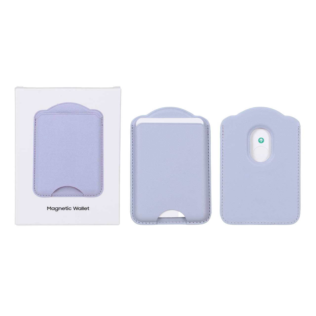 جاکارتی چرمی Magsafe اپل Magnetic Wallet - یاسی (پک دار)